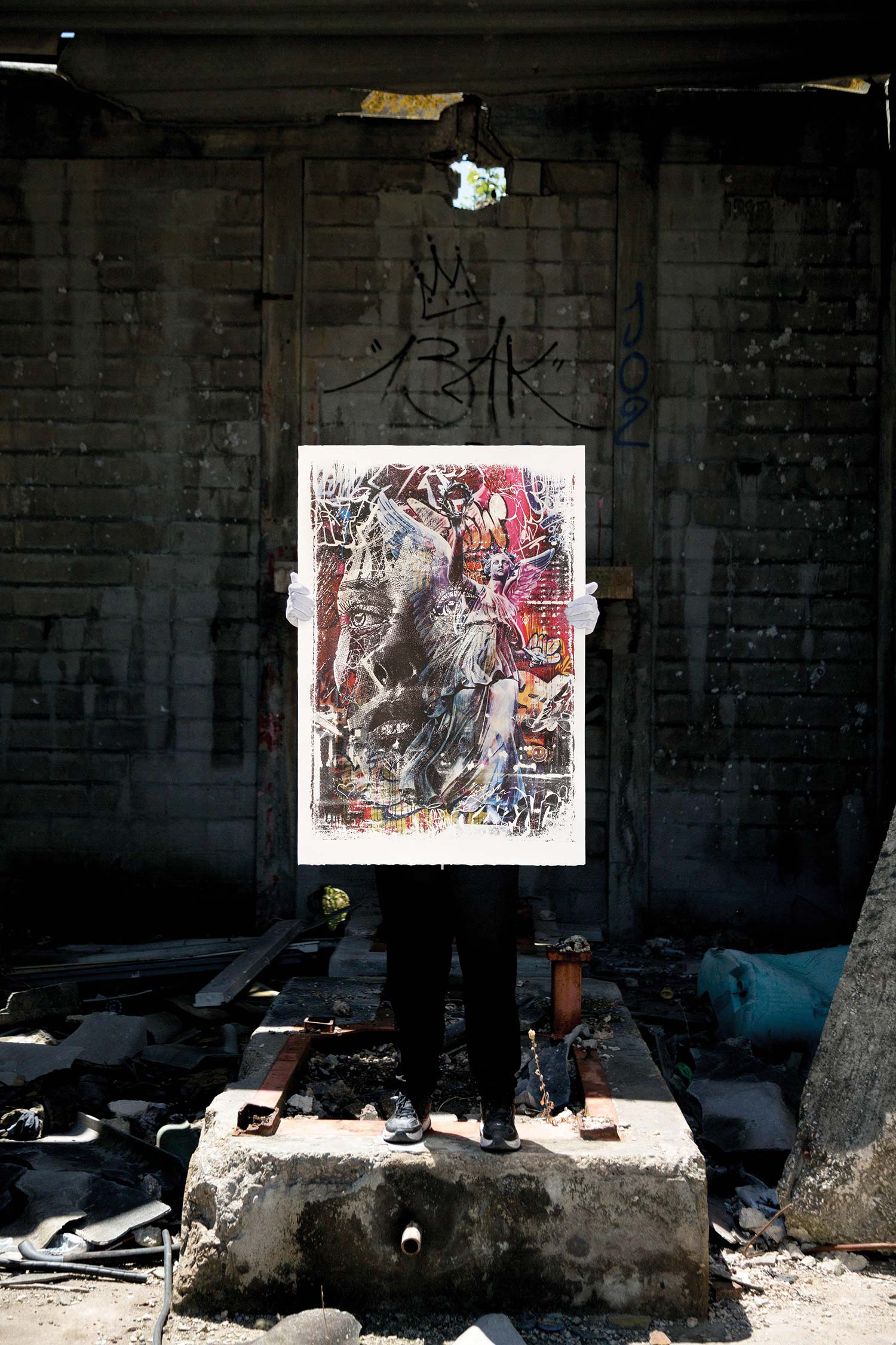 PichiAvo x Vhils collaboration lithograph